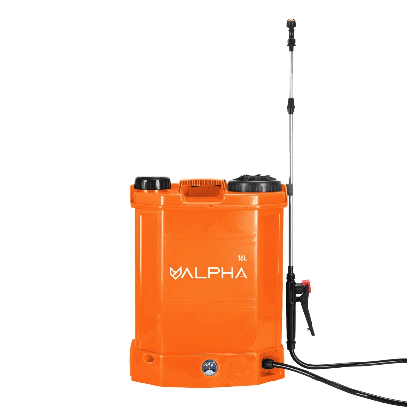 Pompa de stropit electrica Alpha, baterie 8Ah, pistol inox, 16l, jet ajustabil